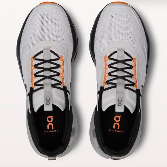 On Cloud Men’s Cloudnova X Frost/Orange - Picture 2 of 6